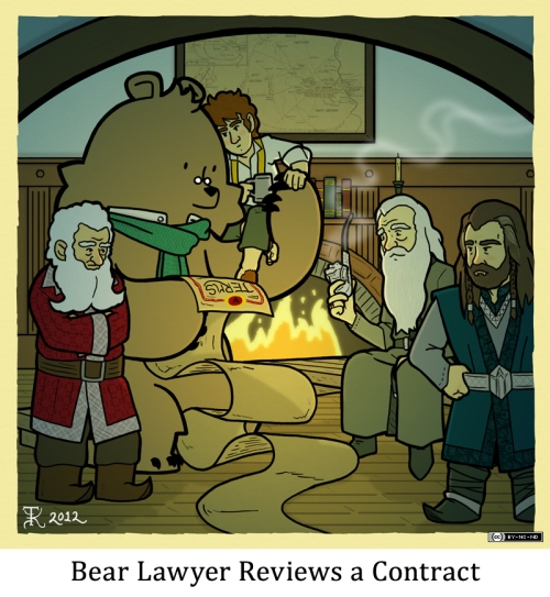Bear Lawyer Reviews a Contract
